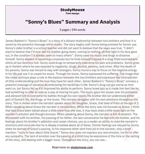 sonny's blues summary